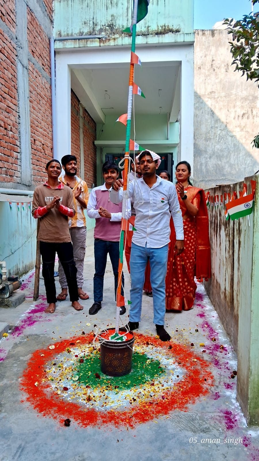 Flag hoisting ceremony